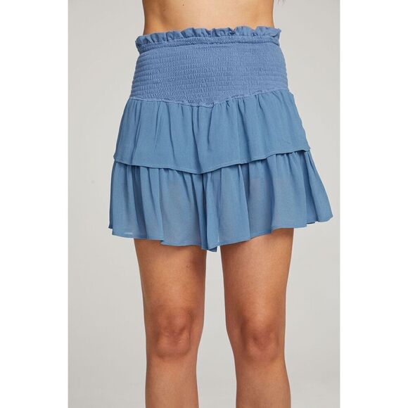 Chaser Cruz Vintage Blue Mini Skirt NEW NWT - Picture 1 of 8